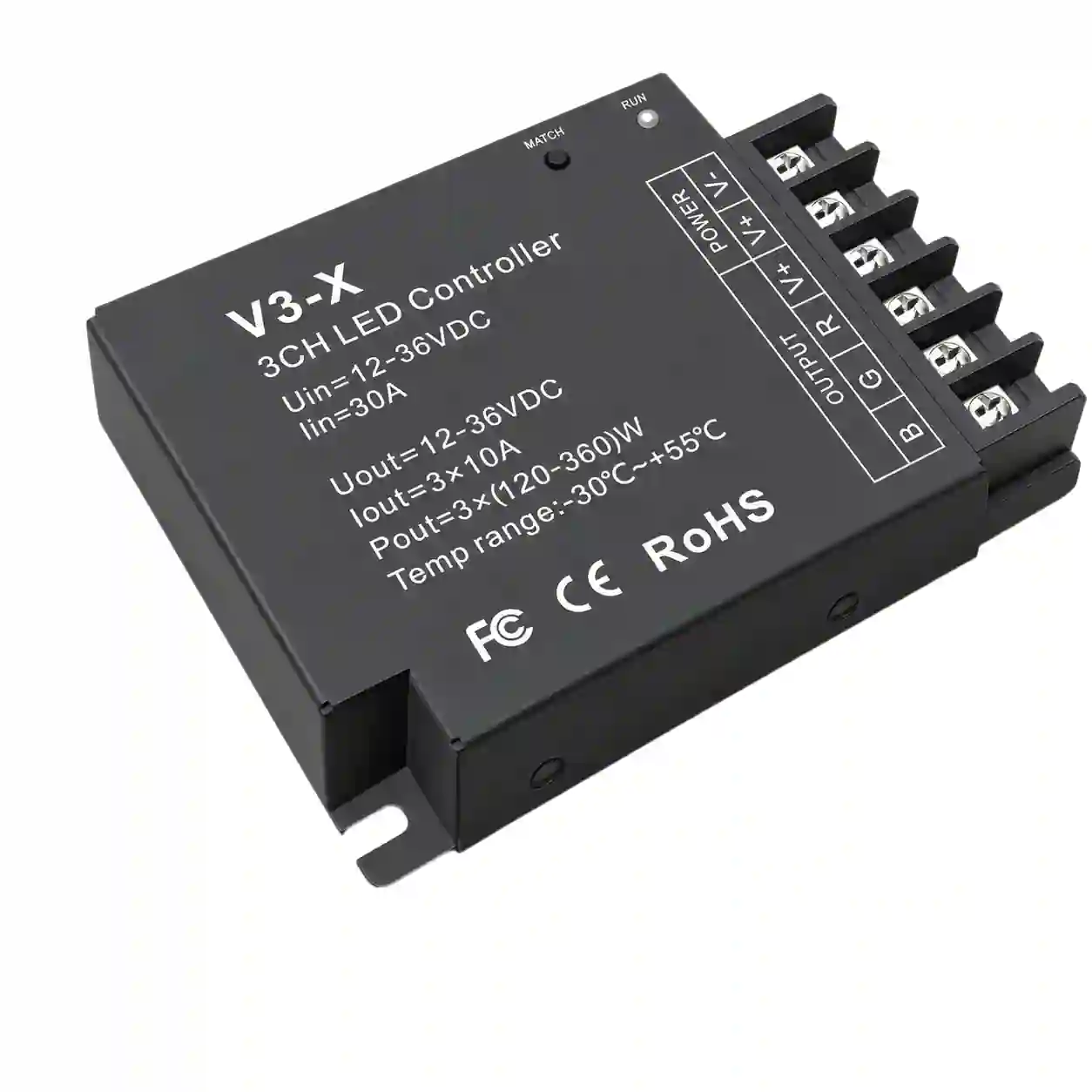RF přijímač dimLED V3-X pro RGB, CCT a jednobarevné LED pásky s výkonem do 1080W